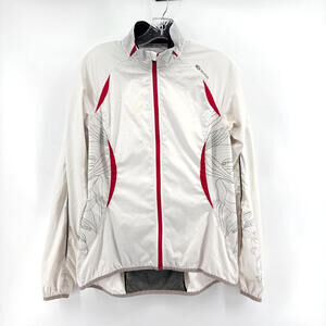 Sugoi Womens Cycling Jacket Full Zip Back Pocket White Large